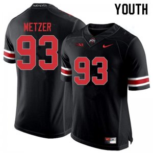 Youth Ohio State Buckeyes #93 Jake Metzer Blackout Nike NCAA College Football Jersey Special PFU3844JB